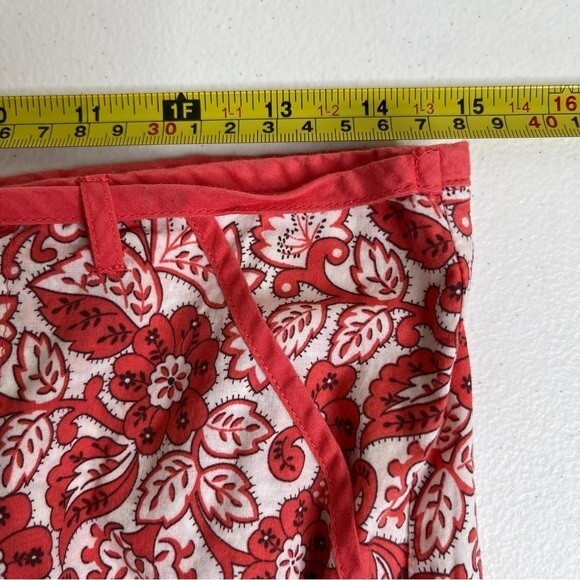 American Eagle Outfitters AEO Floral Lined Front Tie Coral Skirt Pockets Women 4 - Picture 11 of 13